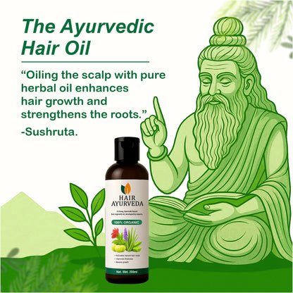 Hair Ayurveda – Strong Ayurvedic Hair Re-growth Oil, Premium Quality